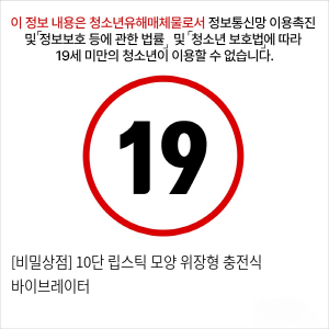 [비밀상점] 10단 립스틱 모양 위장형 충전식 바이브레이터