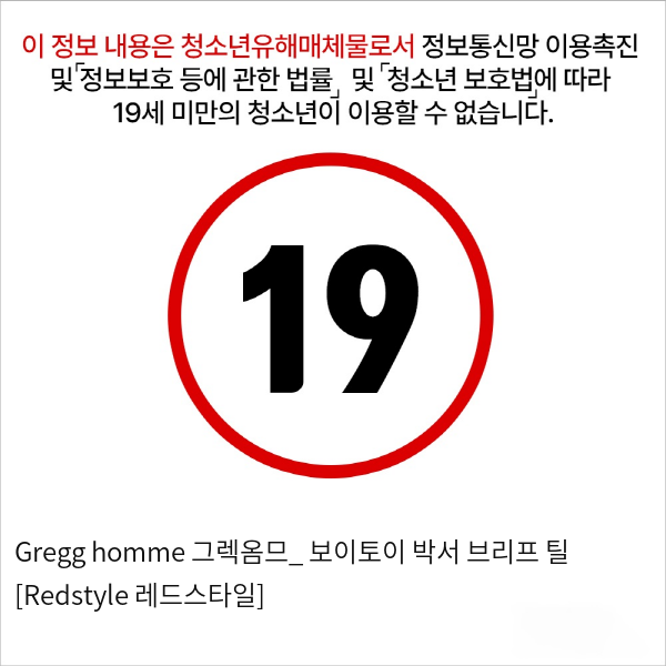 Gregg homme 그렉옴므_ 보이토이 박서 브리프 틸 [Redstyle 레드스타일]